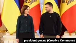 Президент України Володимир Зеленський і президент Молдови Мая Санду. Київ, 21 листопада 2023 року