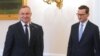 Poljski predsednik Andžej Duda i premijer Mateuš Moravijecki tokom konsultacija o formiranju nove vlade, Varšava, 24. oktobar 2023.