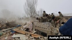 Разбор завалов после падения самолета в Дачи-СУ.