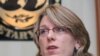 Armenia -- Nienke Oomes, the IMF's resident representative to Armenia, speaks at a news conference on 24Jun2009