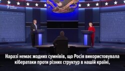 Питання про російські кібератаки у США під час теледебатів Трампа і Клінтон(відео)