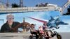 Mural sa likom ruskog predsjednika Vladimira Putina na zidu u gradu Jalta, Krim, fotoarhiv