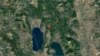 Локација на земјотресот во регионот на Охрид. 