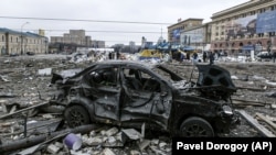 Украина. Орусиянын аскерлери ракета менен аткылаган Харьков шаары. 1-март, 2022-жыл