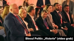 Reprezentanți ai blocului „Victorie” la congresul formațiunii de la Moscova, 6 iulie 2025.