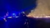 Пожарникари го гаснат пожарот во близина на трафостаницата во Пинтија