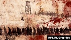 ГУЛАГ (ред. Главное управления лагерей – СССР учурундагы жазалоочу орган), коллаж.